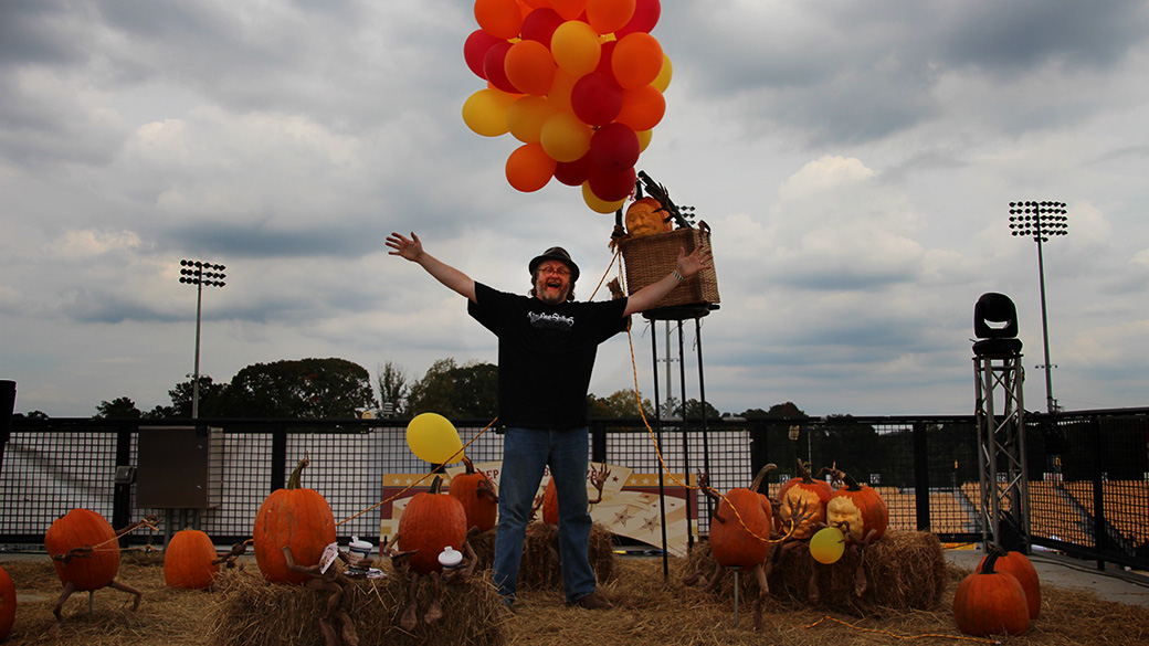 Owl-O-Ween Balloon Festival! Villafane Studios pumpkin carving event at Kennesaw State University.